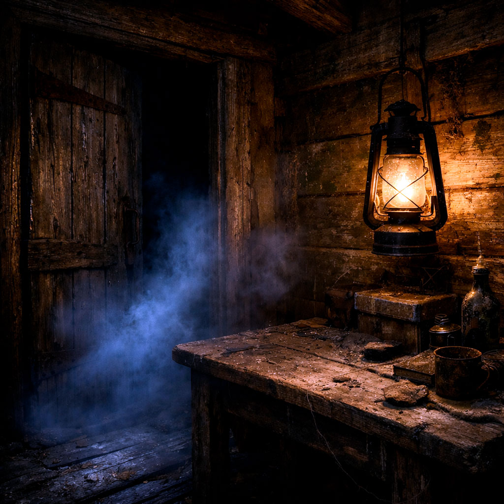 sala escape room terror la cabaña ambientación